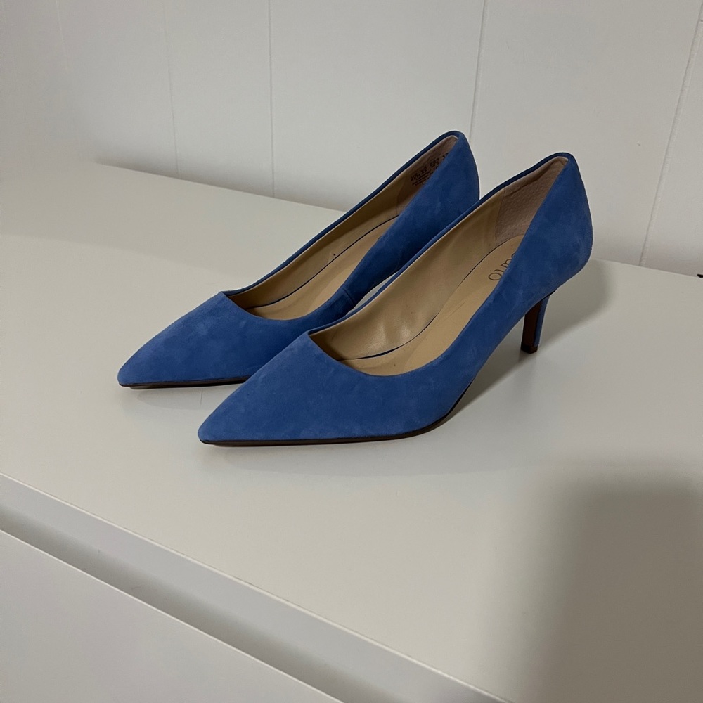 Franco Sarto blue suede hills